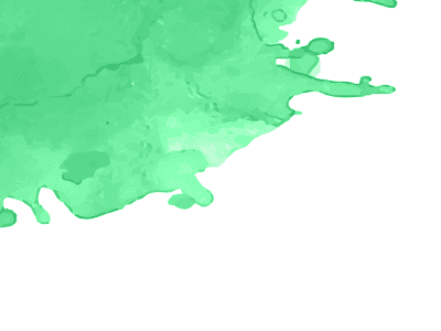 A splash of mint green watercolor paint on a white background.